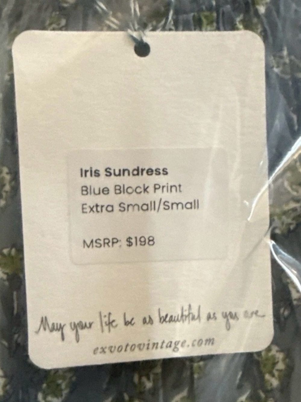 Ex Voto Vintage Iris Sundress in Blue Floral M/L - Picture 6 of 12